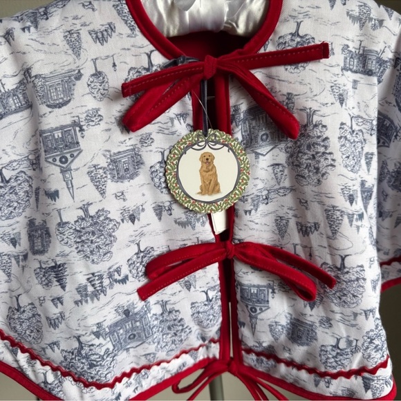 Edgehill Collection x Darby Fallon Clark Little Girls Christmas Poncho One Size - Picture 3 of 6
